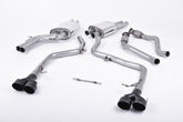 Milltek Audi S5 3.0 TFSI B8.5 SPORTBACK (2012 to 2016) Race Version. Quad Outlet Ceramic Black Tips